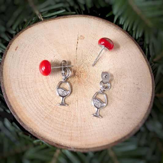 Boucles p'tit vino - Bijoux Le fil d'Ariane