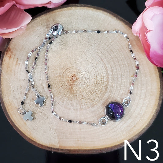 Bracelet ajustable émaillé (plusieurs couleurs) - Bijoux Le fil d'Ariane