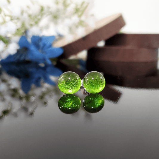 Édition limitée puces vert vif transparent - Bijoux Le fil d'Ariane