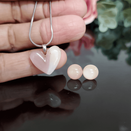 Mini coeur beige et taupe symétrique - Bijoux Le fil d'Ariane