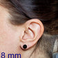 +/- 9 mm, Boucles d'oreilles dépareillées, verre fusion #29 - Bijoux Le fil d'Ariane