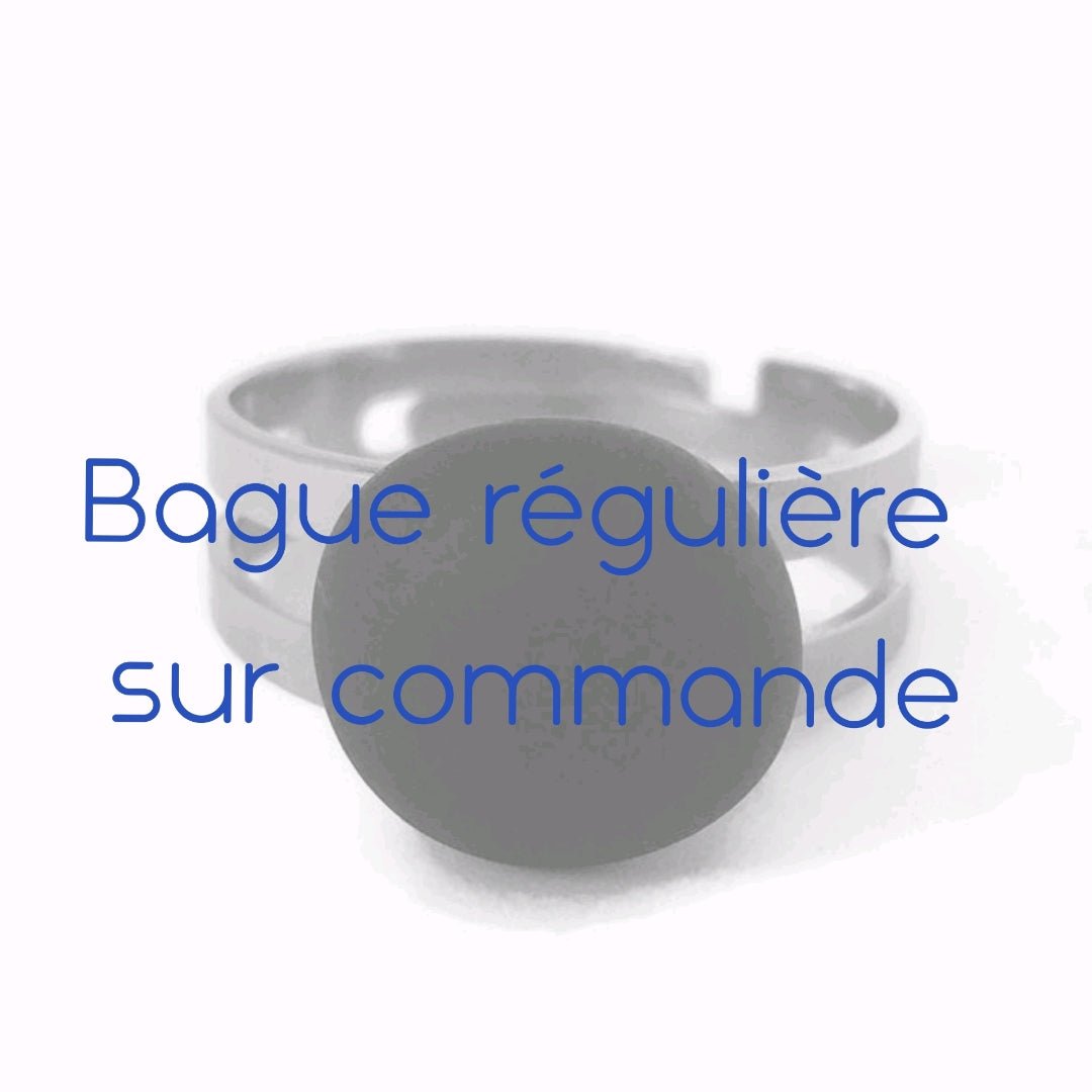 Bague sur mesure, verre récupéré - Bijoux Le fil d'Ariane