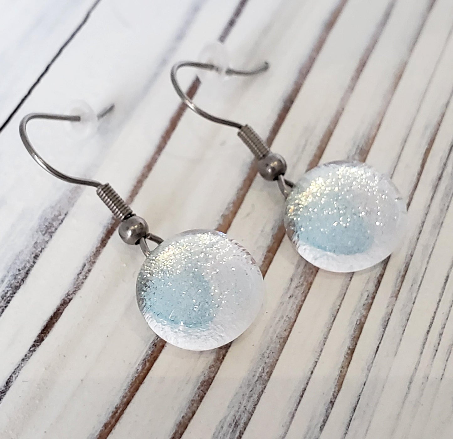 Bijoux en verre fusion argenté - Bijoux Le fil d'Ariane