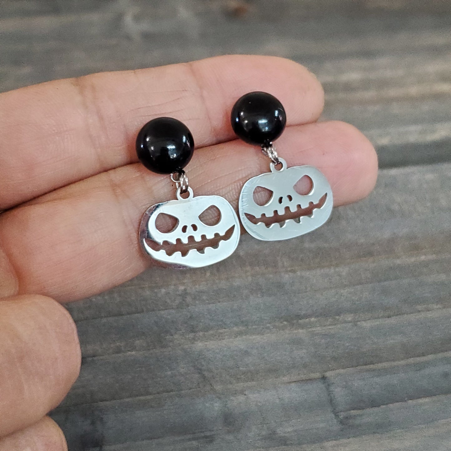 Boucles citrouille - Bijoux Le fil d'Ariane