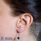 Boucles d'oreille transparent argent pendantes en verre fusion - Bijoux Le fil d'Ariane