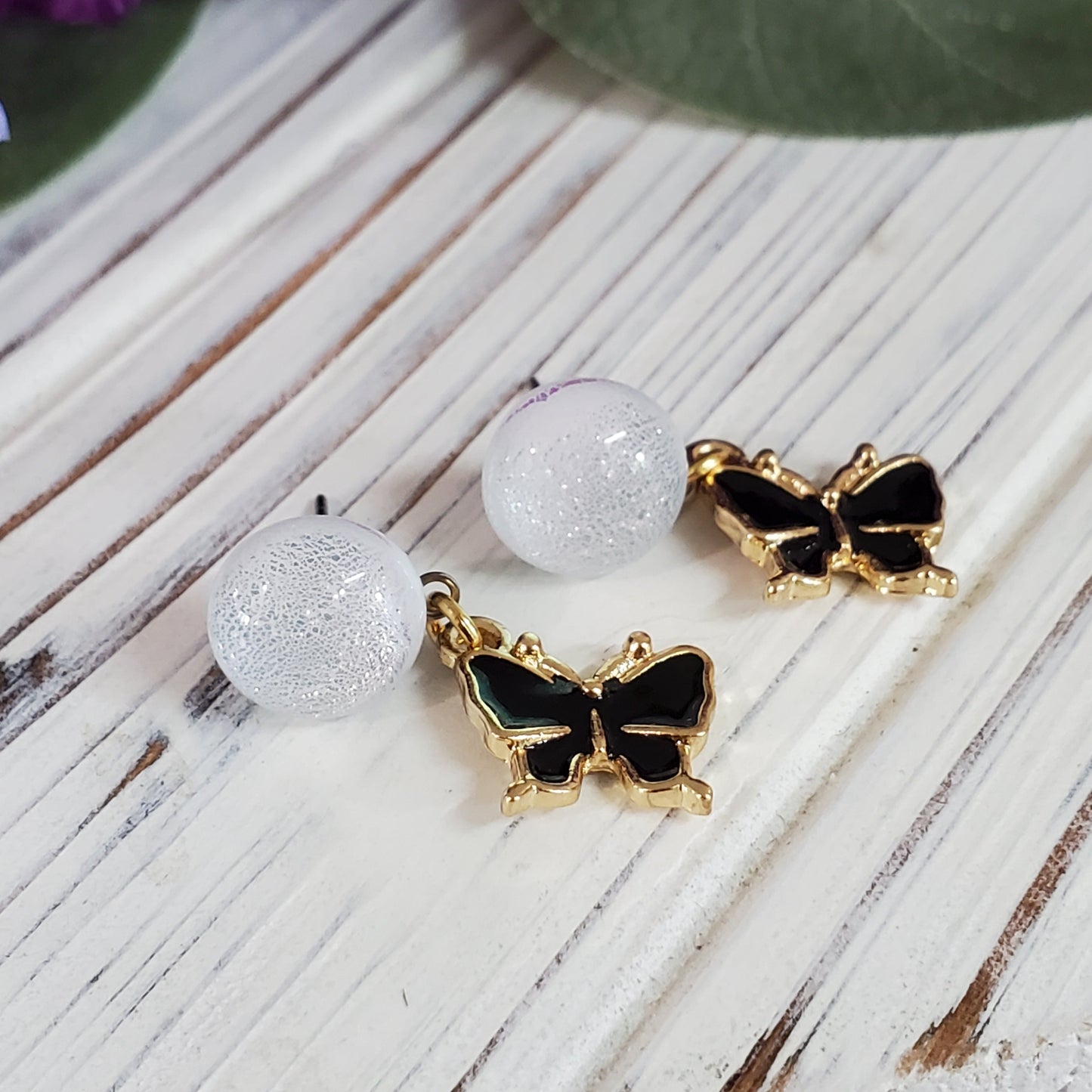 Boucles d'oreilles papillon et libellules - Bijoux Le fil d'Ariane