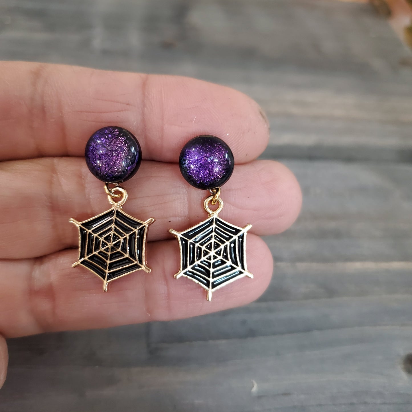 Boucles toiles d'araignée - Bijoux Le fil d'Ariane