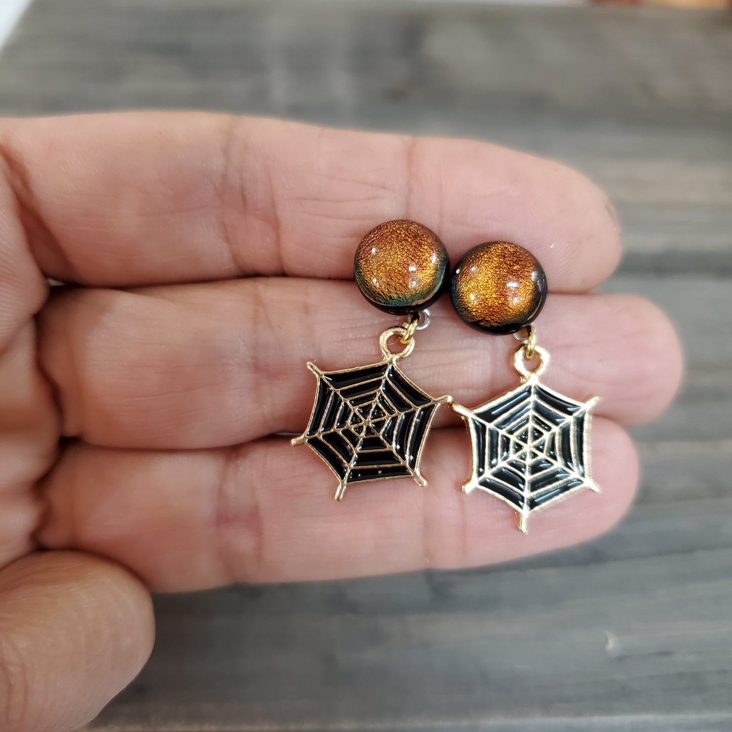 Boucles toiles d'araignée - Bijoux Le fil d'Ariane