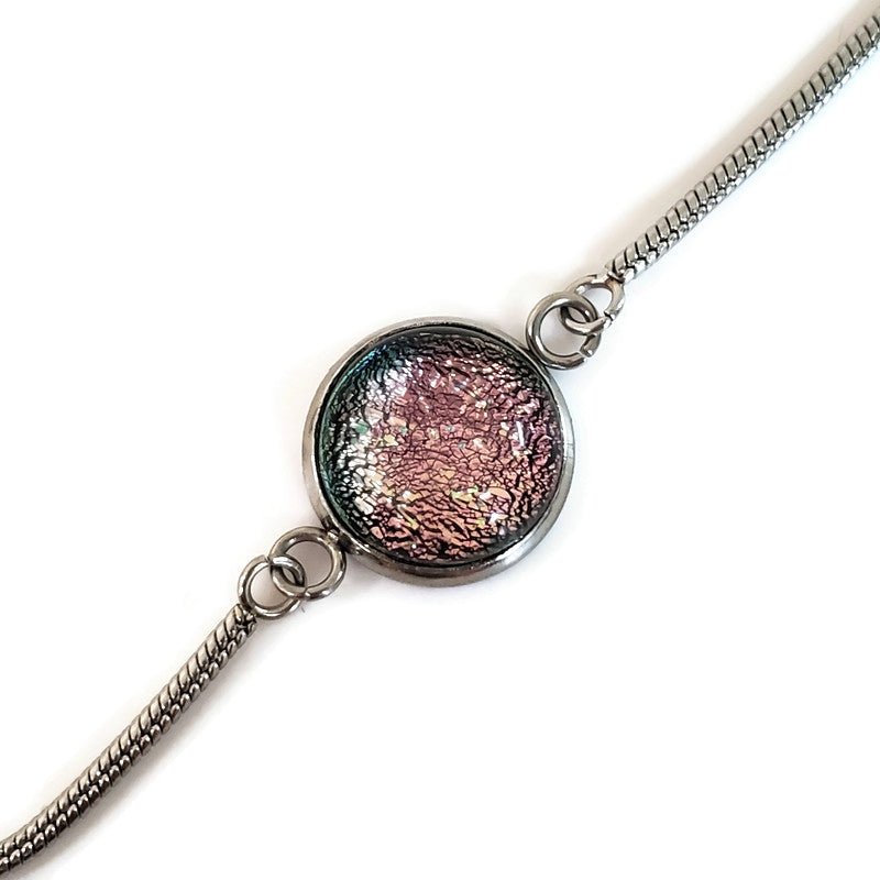 Bracelet ajustable rose - Bijoux Le fil d'Ariane