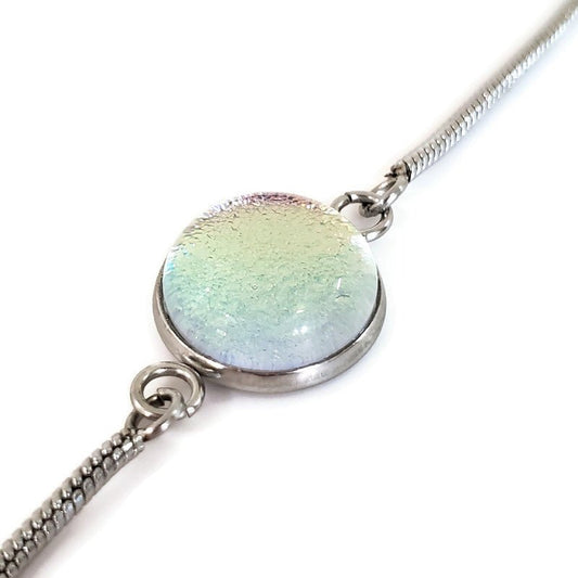 Bracelet ajustable rose transparent - Bijoux Le fil d'Ariane