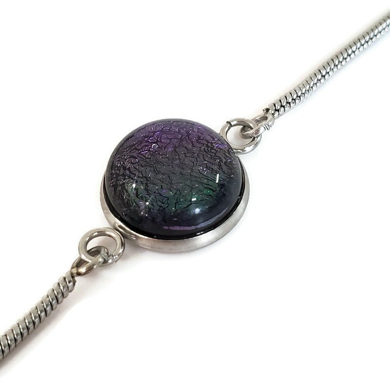 Bracelet ajustable violet - Bijoux Le fil d'Ariane