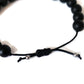Bracelet de billes de couleur ivoire, avec pierres volcaniques - Bijoux Le fil d'Ariane
