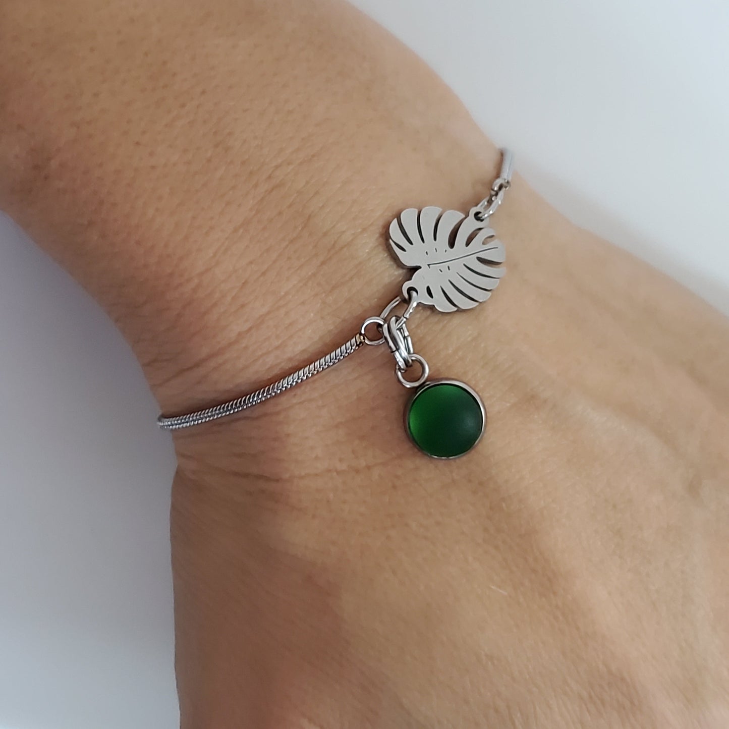 Bracelet monstera - Bijoux Le fil d'Ariane