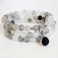Bracelet quartz nuageux et breloque - verre récupéré - plusieurs couleurs - Bijoux Le fil d'Ariane