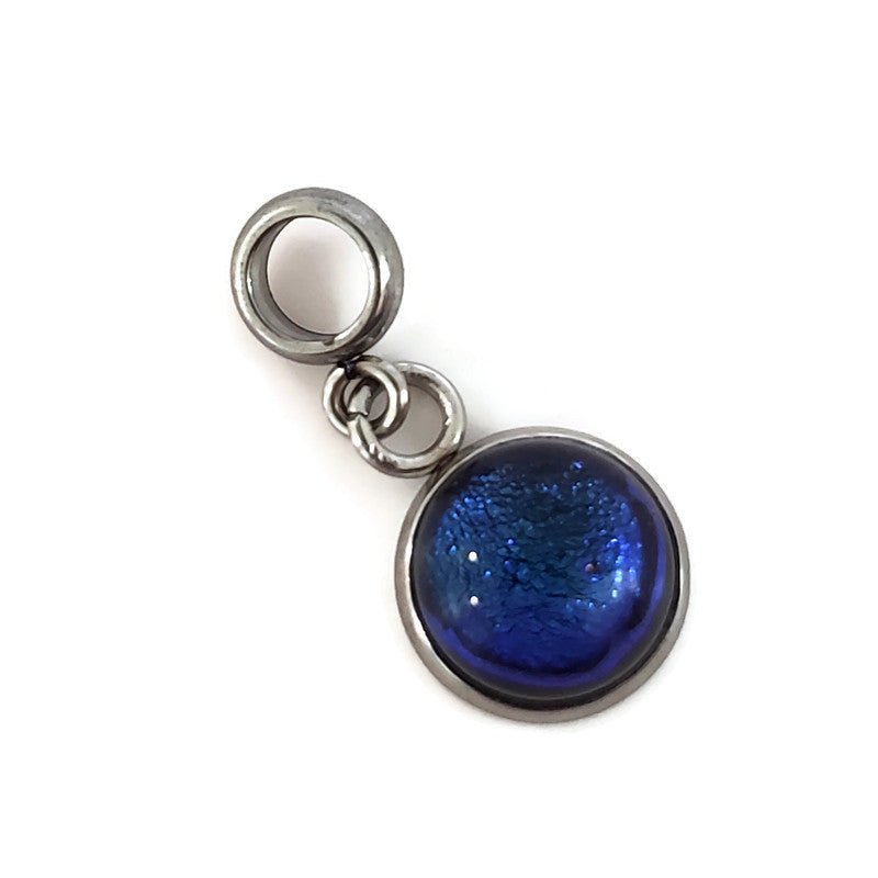 Breloque permanente pour bracelet - verre neuf - plusieurs couleurs - Bijoux Le fil d'Ariane