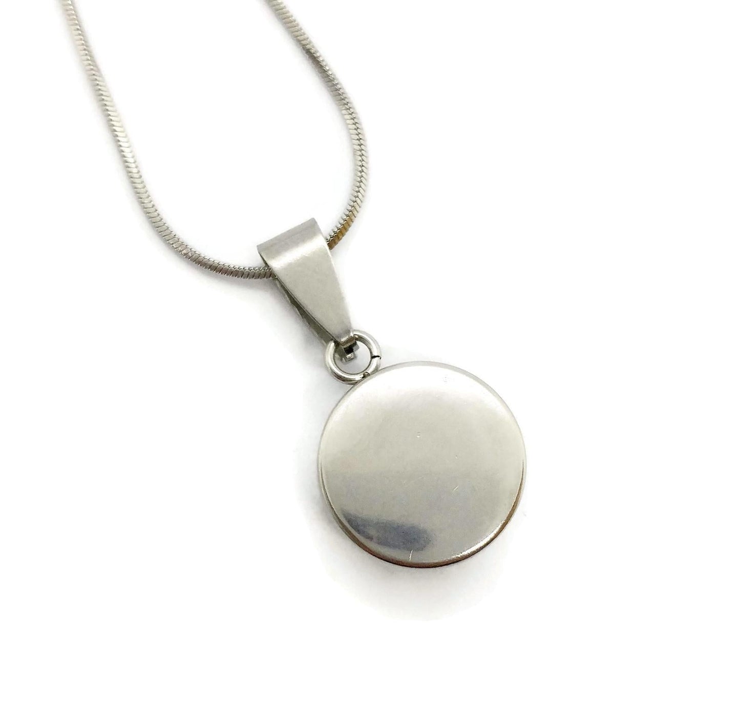 Collier cabochon argent transparent, verre fusion - Bijoux Le fil d'Ariane