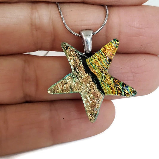 Étoile, doré et noir - Bijoux Le fil d'Ariane