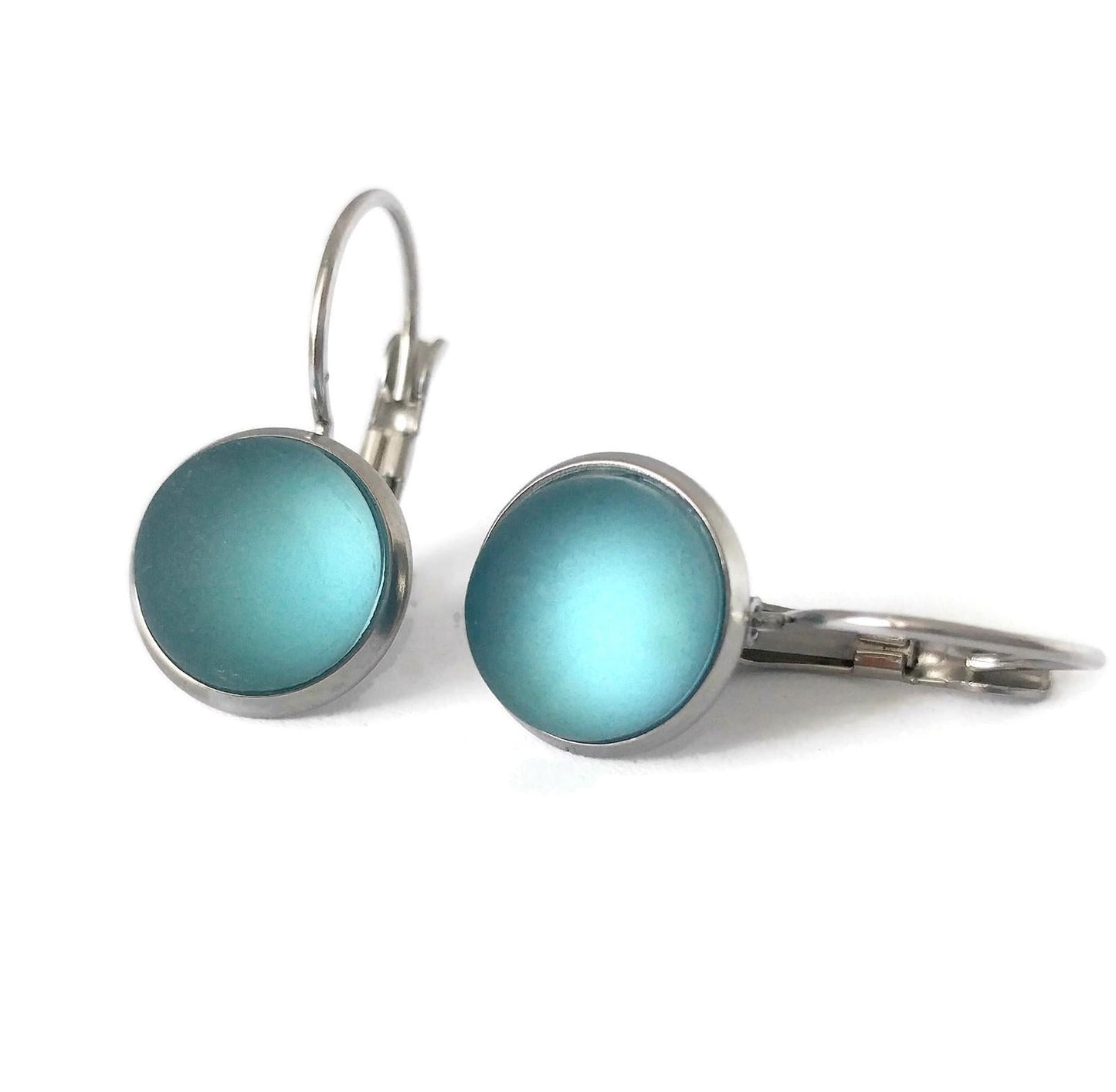 Gin tonic-verre mat-boucles d'oreilles à leviers - Bijoux Le fil d'Ariane