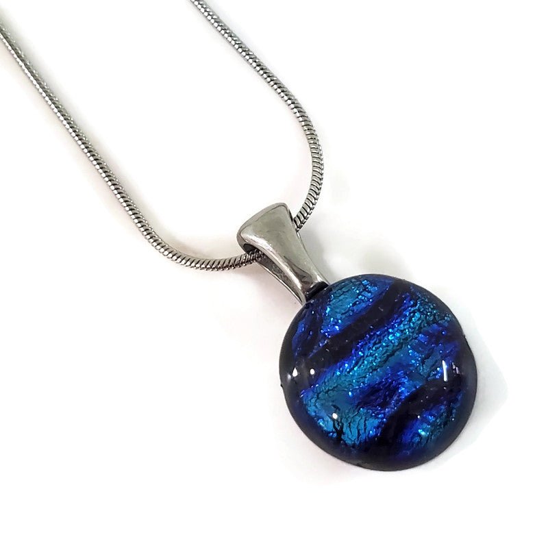 Mini pendentif bleu - Bijoux Le fil d'Ariane
