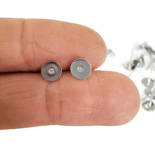 Supports pour puces d'oreilles 6 mm - Bijoux Le fil d'Ariane