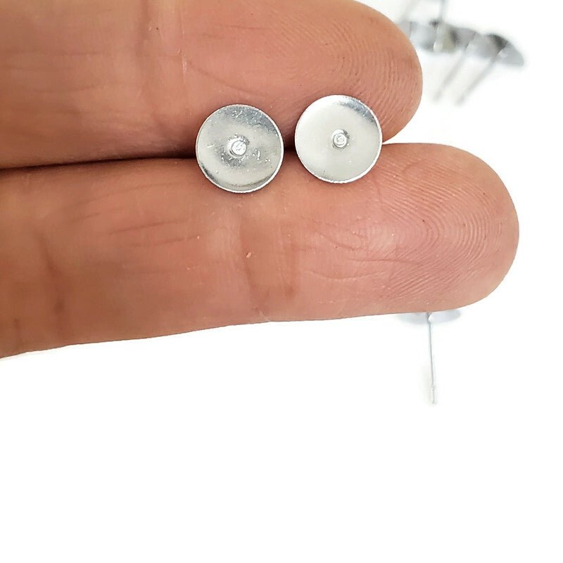 Supports pour puces d'oreilles 8 mm - Bijoux Le fil d'Ariane