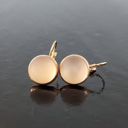 Trio boucles leviers surprise, boucles d'oreilles verre récupéré - Bijoux Le fil d'Ariane