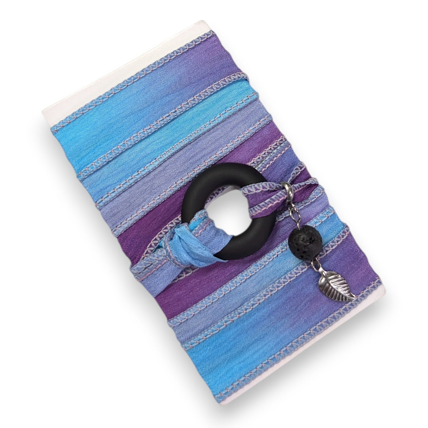 Aurore -  Silk wrap bracelet, ring of your choice