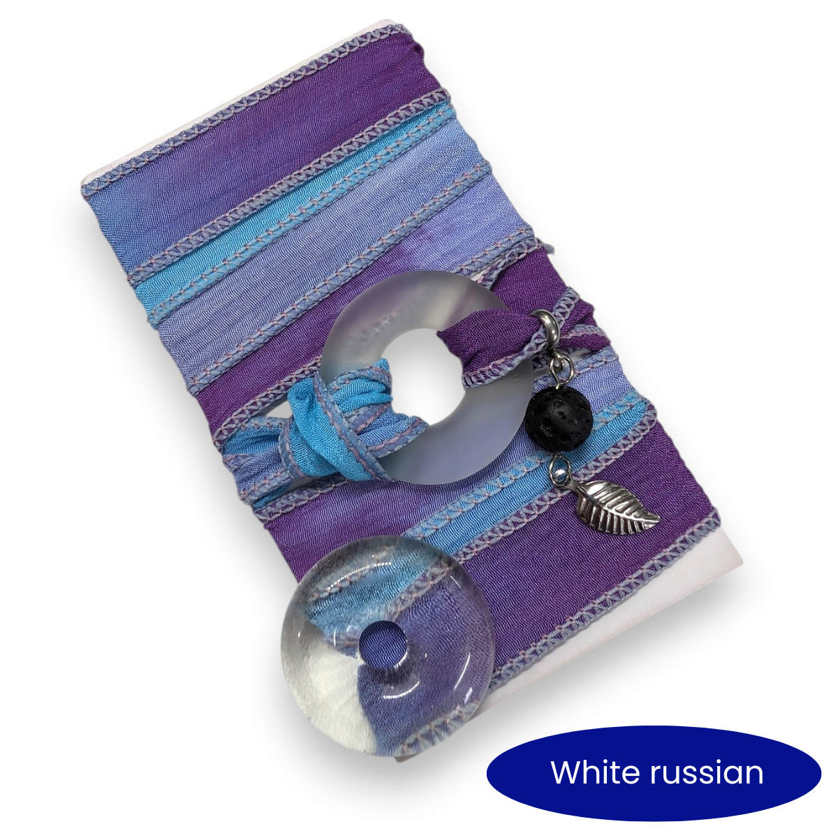 Aurore -  Silk wrap bracelet, ring of your choice