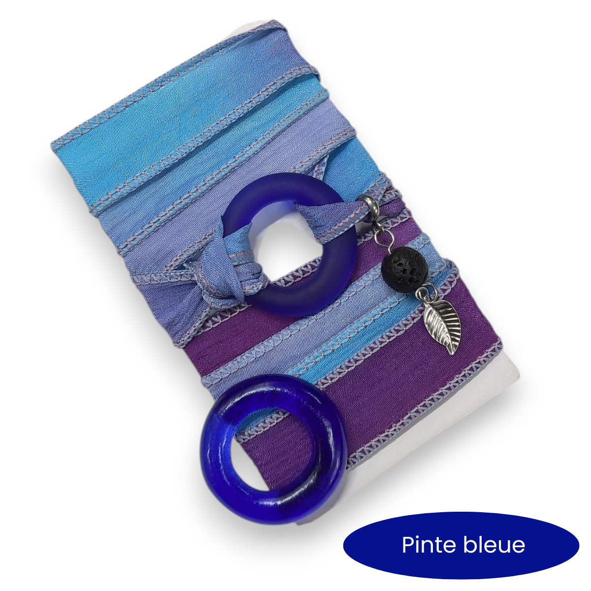 Aurore -  Silk wrap bracelet, ring of your choice