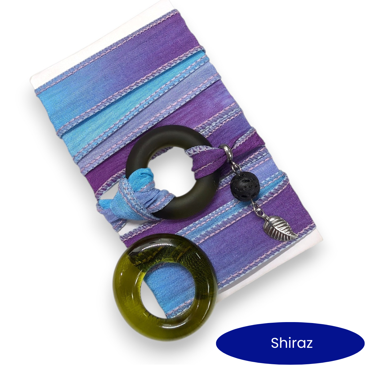 Aurore -  Silk wrap bracelet, ring of your choice