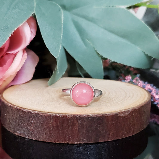 Bague cabochon Gomme balloune, mat ou lustré, verre fusion - Bijoux Le fil d'Ariane