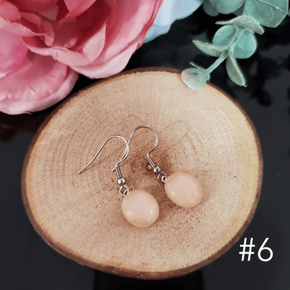 Boucles d'oreilles beiges - Bijoux Le fil d'Ariane