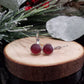 Boucles d'oreilles Noël rouge, mat et lustré - Bijoux Le fil d'Ariane