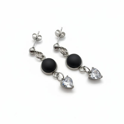 🖤 Boucles d'oreilles Noir Désir + Black Velvet - Bijoux Le fil d'Ariane