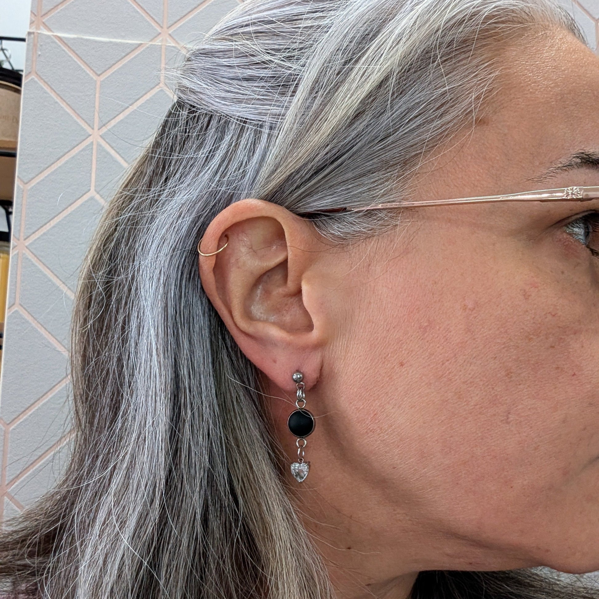 🖤 Boucles d'oreilles Noir Désir + Black Velvet - Bijoux Le fil d'Ariane