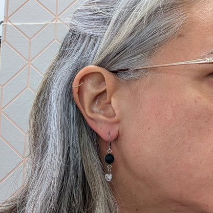 🖤 Boucles d'oreilles Noir Désir + Black Velvet - Bijoux Le fil d'Ariane