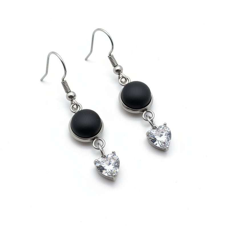 🖤 Boucles d'oreilles Noir Désir + Black Velvet - Bijoux Le fil d'Ariane