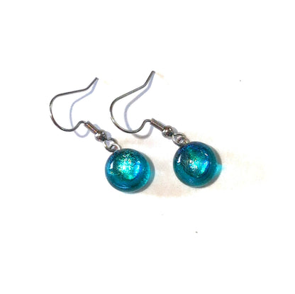 Boucles d'oreilles pendantes Stalactite - sarcelle transparent - Bijoux Le fil d'Ariane