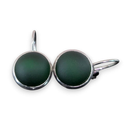 Boucles leviers Forêt noire - mat ou lustré - Bijoux Le fil d'Ariane