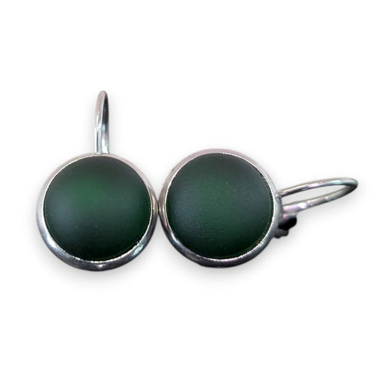 Boucles leviers Forêt noire - mat ou lustré - Bijoux Le fil d'Ariane