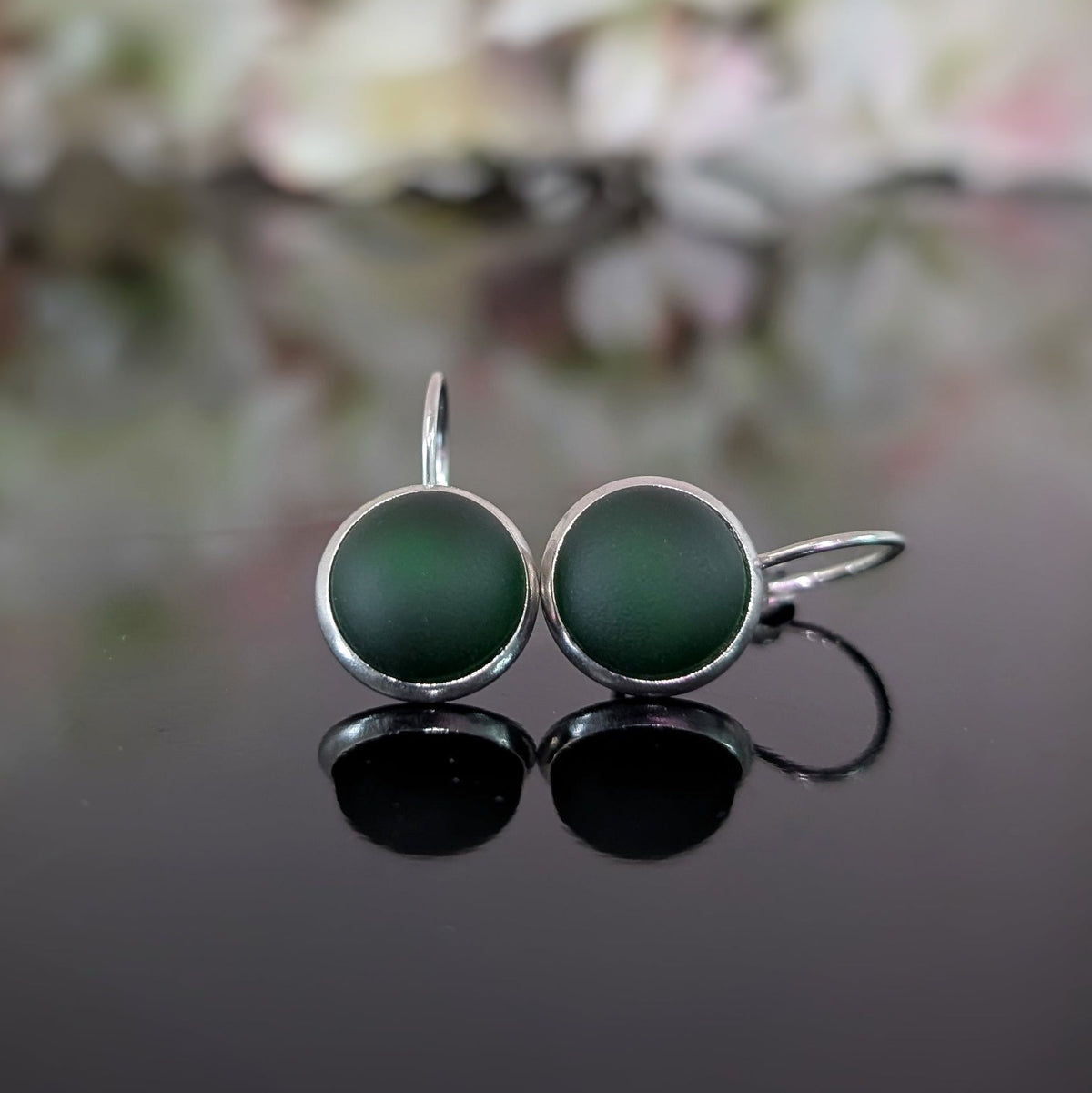 Boucles leviers Forêt noire - mat ou lustré - Bijoux Le fil d'Ariane