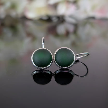 Boucles leviers Forêt noire - mat ou lustré - Bijoux Le fil d'Ariane