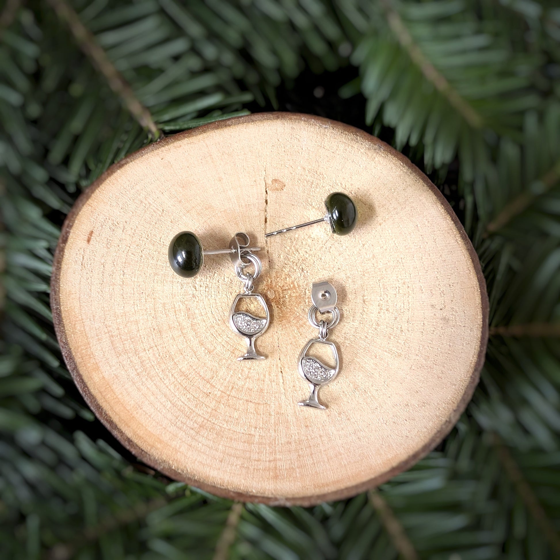 Boucles p'tit vino - Bijoux Le fil d'Ariane