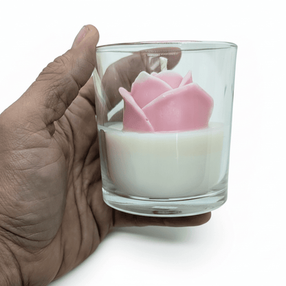 Bougie Rose des Bois - Version Florale - Bijoux Le fil d'Ariane