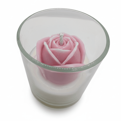 Bougie Rose des Bois - Version Florale - Bijoux Le fil d'Ariane