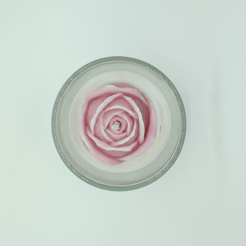 Bougie Rose des Bois - Version Florale - Bijoux Le fil d'Ariane