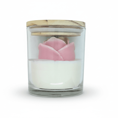 Bougie Rose des Bois - Version Florale - Bijoux Le fil d'Ariane