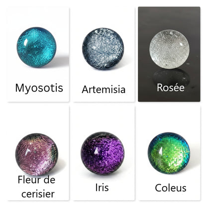 Bracelet agates noires mattes et breloque de verre neuf - Bijoux Le fil d'Ariane
