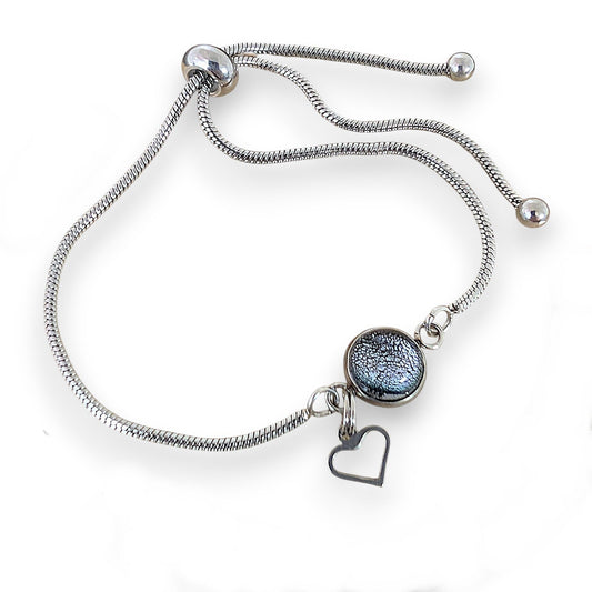 Bracelet Artemisia, avec breloque coeur - Bijoux Le fil d'Ariane