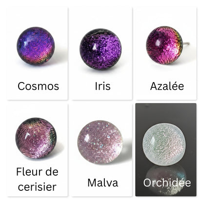 Bracelet de cheville - teintes de rose et violet - Bijoux Le fil d'Ariane